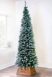Christmas Tree World The 7Ft/210Cm Snowy Pencil Christmas Tree - thumbnail 1