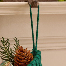 Dibor Traditional Green Chunky Knit Xmas Gift Decoration Christmas Stocking For Kids - thumbnail 4