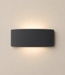 Valuelights Vincent Navy Blue Curved Ceramic Up/down Flush Wall Sconce Light - thumbnail 3