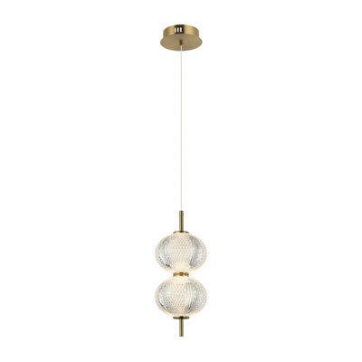 Luminosa Lighting Luminosa Lazie Slim Pendant Ceiling Light Brass 3000K Warm White 2Xled - image 1