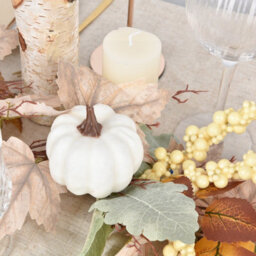 Amorly Fall Maple Leaf Garland, White Hanging Vine Garland With Pumpkins Berries, Thanksgiving Decor For Fireplace, Party Christmas - thumbnail 3