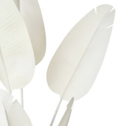 Wyld And Coco 123Cm Artificial Banana Tree White With Adjustable Leaves, Matt Finish, Cement Base - thumbnail 3