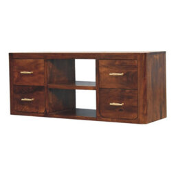 Wyld Haus Rochefort En Terre Mango Wood Tv Media Unit Chestnut - thumbnail 4