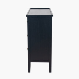 Pacific Lifestyle Satin Black Wood 4 Drawer Unit - thumbnail 5