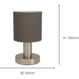 Loops Stylish Modern Satin Nickel Table Lamp For Elegant Home Lighting - thumbnail 4