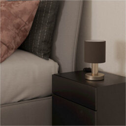 Loops Stylish Modern Satin Nickel Table Lamp For Elegant Home Lighting - thumbnail 6