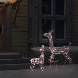 Walplus Acrylic Reindeer Family Christmas Decoration 160 Led Warm White - thumbnail 3