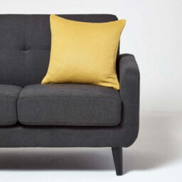 Homescapes Mustard Yellow Herringbone Chevron Cushion Cover - thumbnail 2