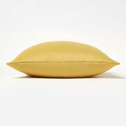 Homescapes Mustard Yellow Herringbone Chevron Cushion Cover - thumbnail 3