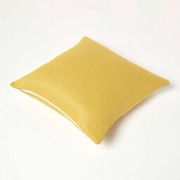 Homescapes Mustard Yellow Herringbone Chevron Cushion Cover - thumbnail 4