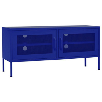 Vidaxl Tv Cabinet Navy Blue 105X35X50 Cm Steel - image 1