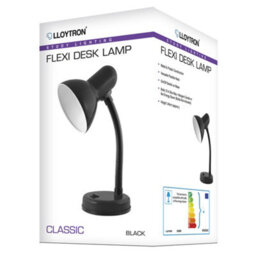 Homelife 35W 'classic' Flexi Desk Lamp - Onyx Black - thumbnail 4