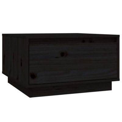 Berkfield Durable Coffee Table Black 55X56X32 Cm Solid Wood Pine - image 1
