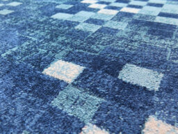Aspect Furniture Lavender Fractals Vintage Geometric Check Pattern Rug (Blue/teal/cream),120X170Cm - thumbnail 5