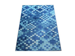 Aspect Furniture Lavender Fractals Vintage Geometric Check Pattern Rug (Blue/teal/cream),120X170Cm - thumbnail 6
