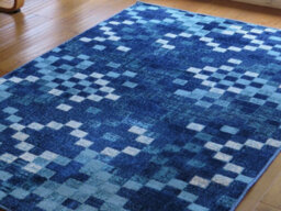 Aspect Furniture Lavender Fractals Vintage Geometric Check Pattern Rug (Blue/teal/cream),120X170Cm - thumbnail 2