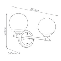 Luminosa Lighting Elstead Kichler Benno Bathroom Wall Lamp Contemporary Champagne Bronze 3000K Ip44 2X G9 - thumbnail 3