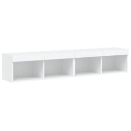 Berkfield Tv Cabinets With Led Lights 2 Pcs White 80X30X30 Cm - thumbnail 7