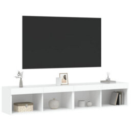 Berkfield Tv Cabinets With Led Lights 2 Pcs White 80X30X30 Cm - thumbnail 6