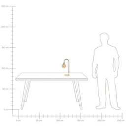 Beliani Table Lamp Gold Steel With Half-Transparent Glass Shade, Modern Glam, W13 X D13 X H41Cm - thumbnail 7