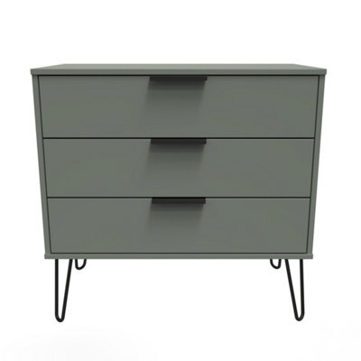 Osaka 3 Drawer Chest Of Drawers In Reed Green (Ready Assembled) - image 1