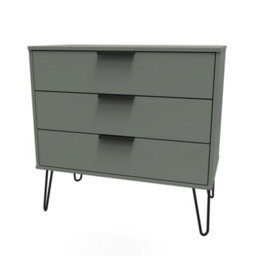 Osaka 3 Drawer Chest Of Drawers In Reed Green (Ready Assembled) - thumbnail 3
