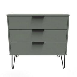 Osaka 3 Drawer Chest Of Drawers In Reed Green (Ready Assembled) - thumbnail 1