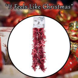Candy Cane Tinsel Christmas Decoration X 1 55Cm X 19Cm X 12Cm Red - thumbnail 7