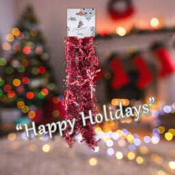 Candy Cane Tinsel Christmas Decoration X 1 55Cm X 19Cm X 12Cm Red - thumbnail 4
