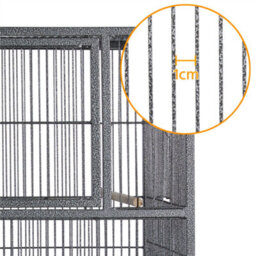 Yaheetech Black Stackable Wide Bird Cage Divided Breeder Cage With Rolling Stand - thumbnail 8