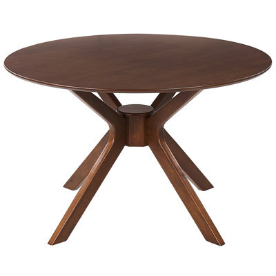 Beliani Dining Table Tymis Dark Mahogany 120 Cm 120 Cm - image 1