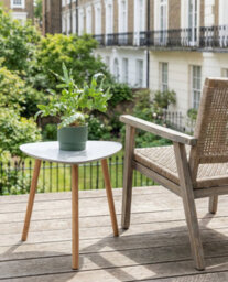 Nöa & Nani Noa & Nani Malme Large Outdoor Side Table For Balcony & Patio In Chalk Grey