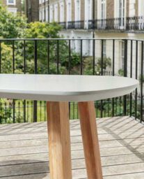 Nöa & Nani Noa & Nani Malme Large Outdoor Side Table For Balcony & Patio In Chalk Grey - thumbnail 2