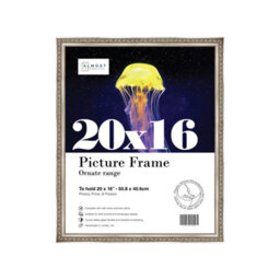 20X16 Silver Ornate Picture Frame (40.6 X 50.8Cm) Poster, Photo, Artwork, Gallery Wall Or Print - thumbnail 1