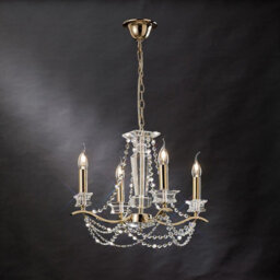 Luminosa Lighting Luminosa Nydia Pendant 4 Light E14 French Gold/crystal - thumbnail 2