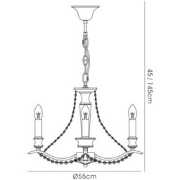 Luminosa Lighting Luminosa Nydia Pendant 4 Light E14 French Gold/crystal - thumbnail 4