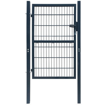 Berkfield 2D Fence Gate (Single) Anthracite Grey 106 X 170 Cm - image 1