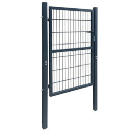 Berkfield 2D Fence Gate (Single) Anthracite Grey 106 X 170 Cm - thumbnail 2