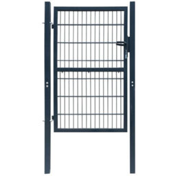 Berkfield 2D Fence Gate (Single) Anthracite Grey 106 X 170 Cm - thumbnail 1