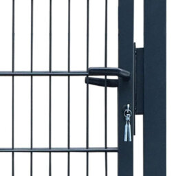 Berkfield 2D Fence Gate (Single) Anthracite Grey 106 X 170 Cm - thumbnail 4