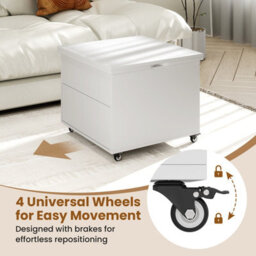 Gainoom Lift Top Coffee Table 3-In-1 Folding Center Table Modern Extendable Dining Table W/lockable Wheels - thumbnail 8