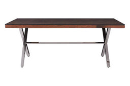 Orsina Natural Dining Table With Cross Base, Sleek Garden Tabel For Patio, Spacious Lounge Table,  Kitchen Table - thumbnail 3
