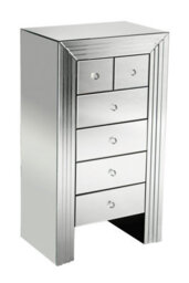 Orsina 6 Drawers Mirrored Chest, Modern Chest Of Drawers, Spacious Storage Chest For Living Room, Drawer Chest - thumbnail 1