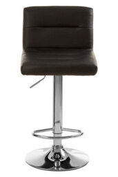 Orsina Adjustable Height Black Seat Bar Stool With Chrome Base, Comfortable Bar Chair, Sleek Modern Bar Stool - thumbnail 7