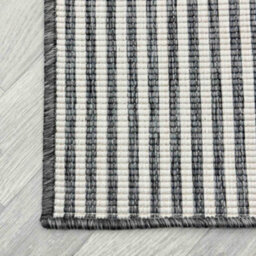 Pinstripe Indoor/outdoor Hallway Runner Rug - Durable, Reversible & Hardwearing Carpet For Home Or Garden - thumbnail 2