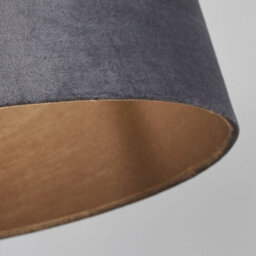 Lighting Collection Charcoal Weave Contemporary Fabric Drum Pendant Light Shade - thumbnail 4