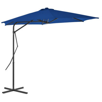 Walplus Garden Parasol With Steel Pole Blue 300X230 Cm - image 1