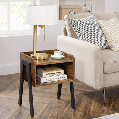 Mahogany Bedside Table With Storage - image 1