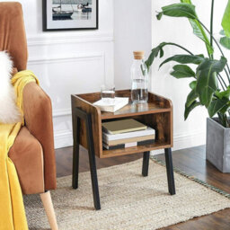 Mahogany Bedside Table With Storage - thumbnail 5