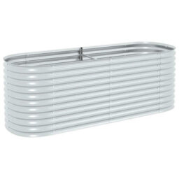 Walplus Garden Raised Bed 240X80X81 Cm Galvanised Steel Silver - thumbnail 2
